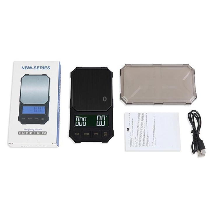 Battery Model 2kg/0.1g Portable Toolbox Digital Scale Jewelry Weighing Tool with Timing