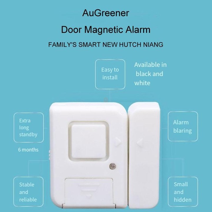 Door Magnetic Wireless Bell Door And Window Alarms Strong Adhesive Wolfproof Anti-theft Alarms(Black)