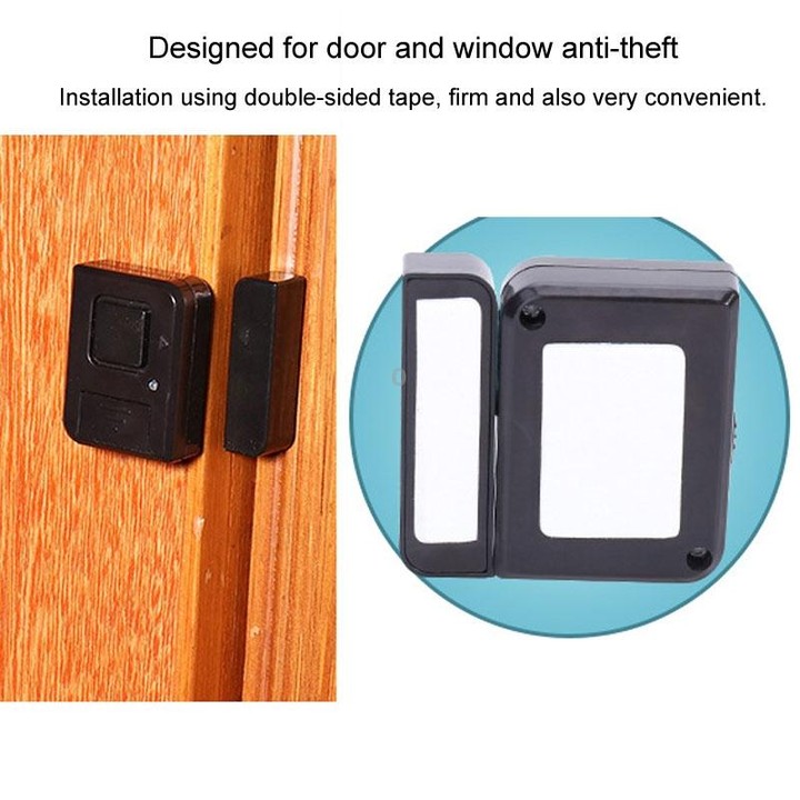 Door Magnetic Wireless Bell Door And Window Alarms Strong Adhesive Wolfproof Anti-theft Alarms(Black)