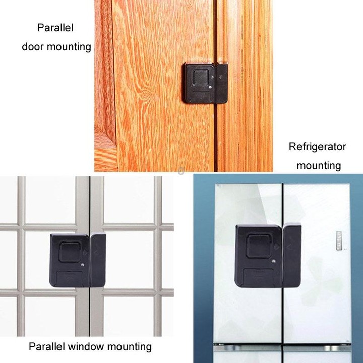 Door Magnetic Wireless Bell Door And Window Alarms Strong Adhesive Wolfproof Anti-theft Alarms(Black)
