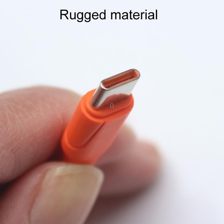 MINIWARE 240W Type-C Anti-Scald Silicone Data Cable Soldering Iron Fast Charging Power Cord, Length: 1m(Orange Red)