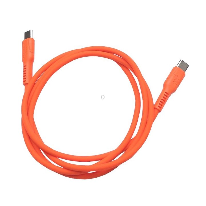 MINIWARE 240W Type-C Anti-Scald Silicone Data Cable Soldering Iron Fast Charging Power Cord, Length: 1m(Orange Red)