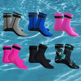 3mm Waterproof Long Beach Diving Socks Warm Non-slip Snorkeling Socks, Size: XS(Starsky Blue)