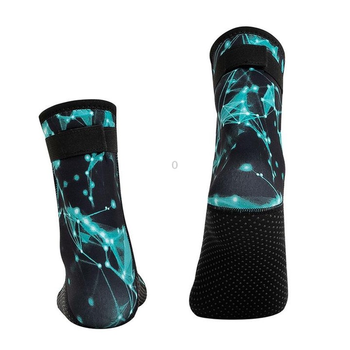 3mm Waterproof Long Beach Diving Socks Warm Non-slip Snorkeling Socks, Size: XS(Starsky Blue)