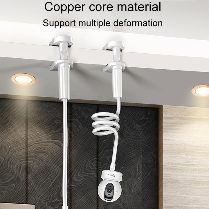 Punch-Free Surveillance Camera Mounting Bracket Cabinet Ceiling Rack, Model: Black 50cm