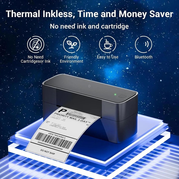Phomemo PM245-BT Bluetooth Shipping Label Printer Support Labels Width 1- 4.6 Inch(EU Plug)