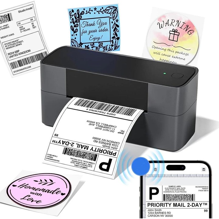 Phomemo PM245-BT Bluetooth Shipping Label Printer Support Labels Width 1- 4.6 Inch(US Plug)