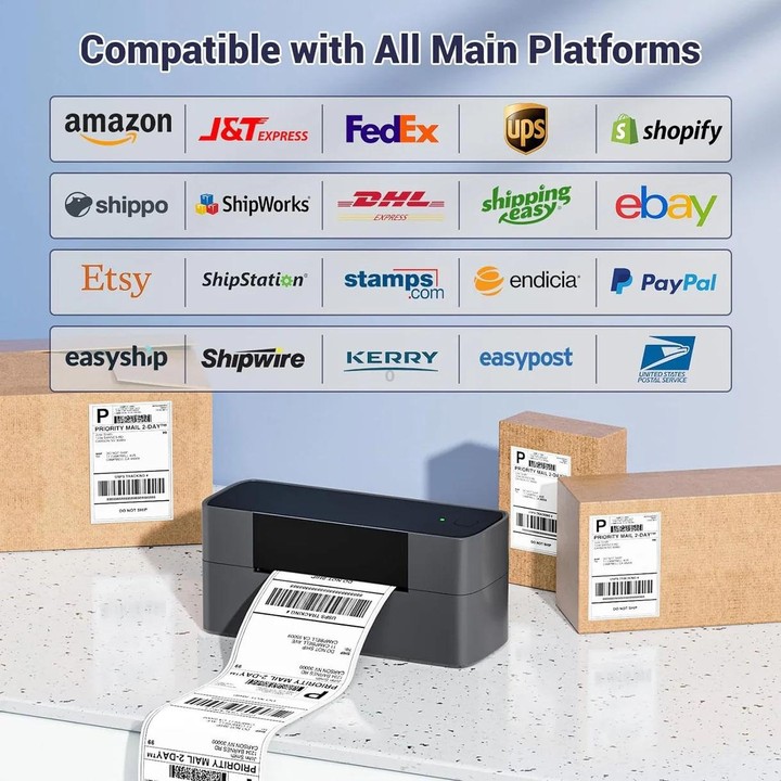 Phomemo PM245-BT Bluetooth Shipping Label Printer Support Labels Width 1- 4.6 Inch(US Plug)