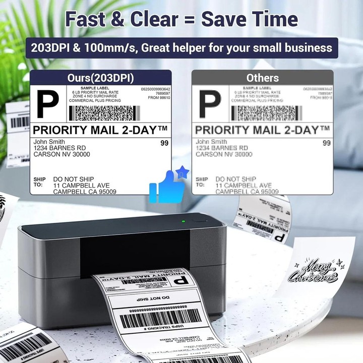 Phomemo PM245-BT Bluetooth Shipping Label Printer Support Labels Width 1- 4.6 Inch(US Plug)