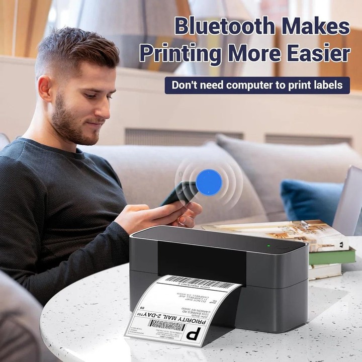 Phomemo PM245-BT Bluetooth Shipping Label Printer Support Labels Width 1- 4.6 Inch(UK Plug)