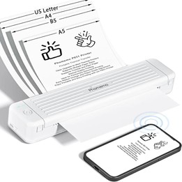Phomemo P831 Bluetooth Portable Thermal Transfer Printer Support A4 / Letter / A5 / B5 Plain Paper Printing(White)