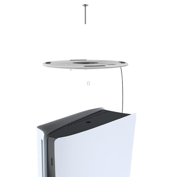 For PS5 Slim iplay HBP-575 Simple Storage Base Light Version RGB Colorful Vertical Storage Bracket(Transparent)