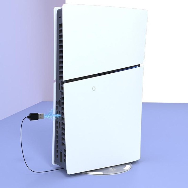For PS5 Slim iplay HBP-575 Simple Storage Base Light Version RGB Colorful Vertical Storage Bracket(Transparent)