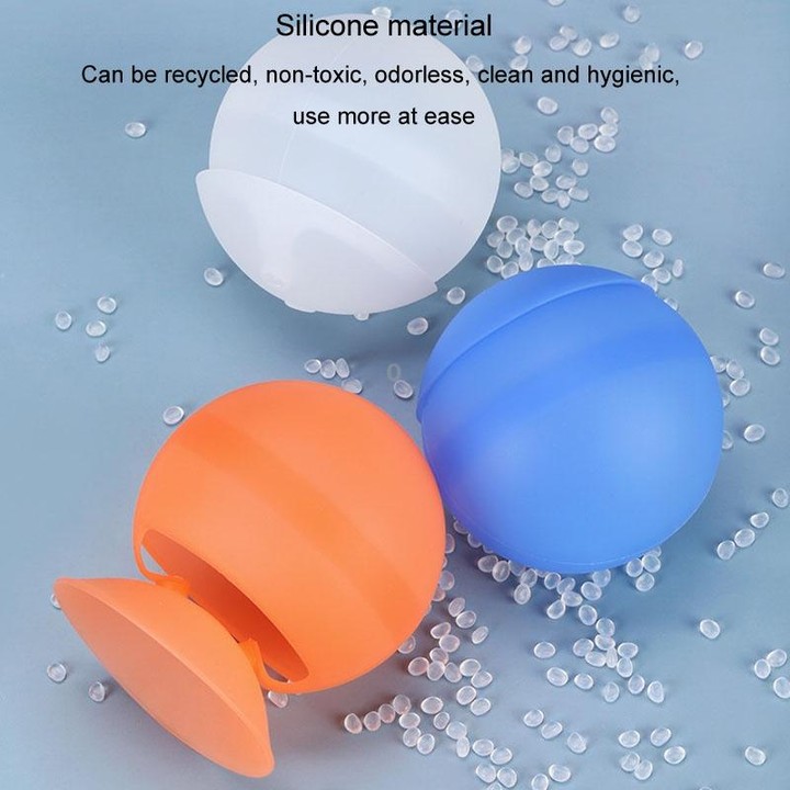 Summer Water Balloon Water Fight Kids Interactive Quick Fill Reusable Silicone Water Balloon(Gem Blue)