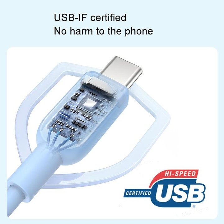 ANKER A81E2 1.8m 60W Dual Type-C Data Cell Phone Dual Head Fast Charging Cable(White)