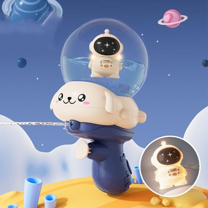 Summer Children Cartoon Bared Water Toys Outdoor Water Play Toys, Style: Astronaut With Lights Blue