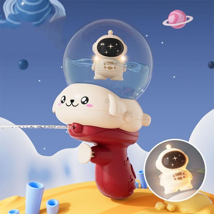 Summer Children Cartoon Bared Water Toys Outdoor Water Play Toys, Style: Astronaut With Lights Blue Red