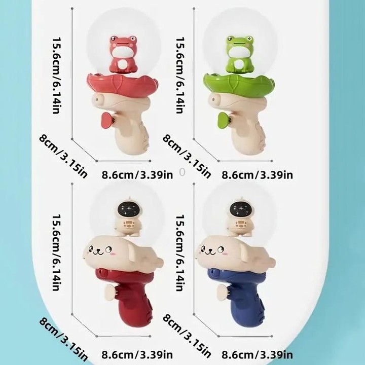 Summer Children Cartoon Bared Water Toys Outdoor Water Play Toys, Style: Frog With Lights Red