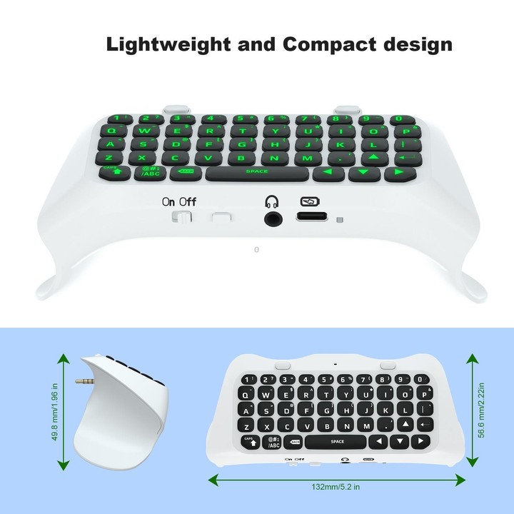 For PS5 JYS-P5172 Gamepad Wireless Bluetooth External Keyboard, Without Gamepad(Black)