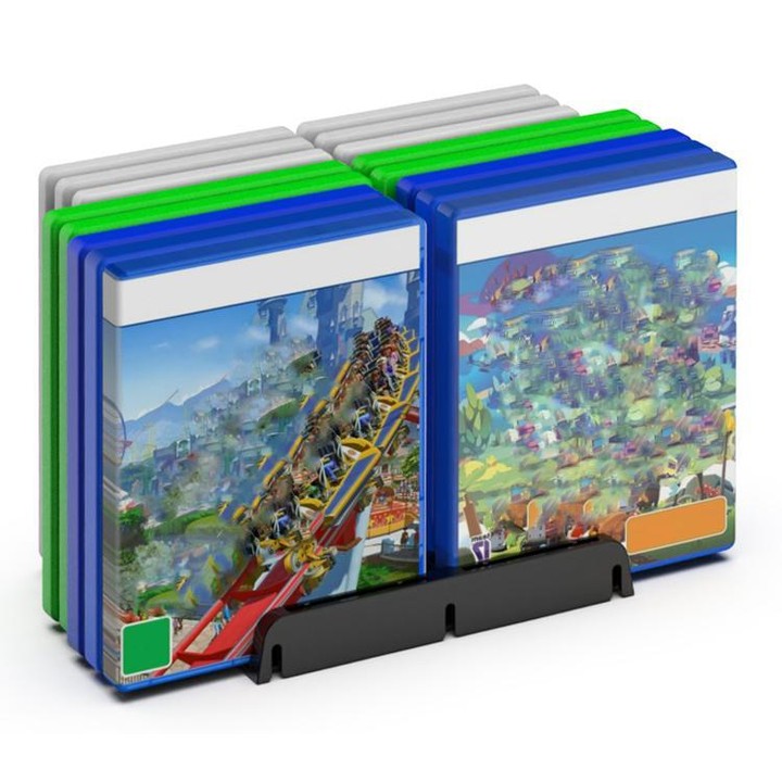 Game Disk Storage Stand Desktop Large Capacity CD Case(Black)