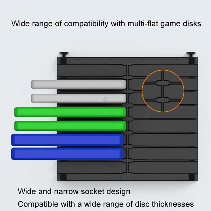 Game Disk Storage Stand Desktop Large Capacity CD Case(Black)