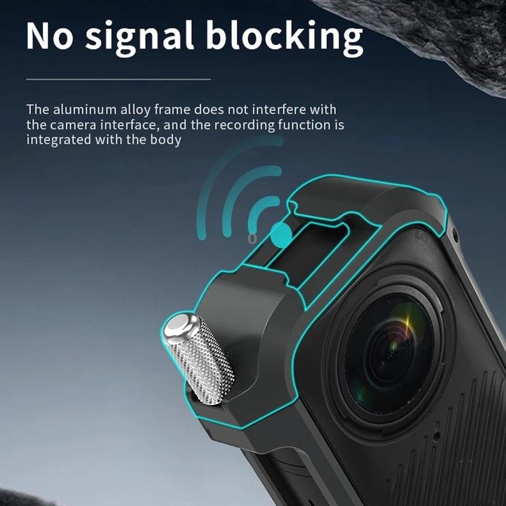 For Insta360 X4 CYNOVA Metal Rabbit Cage + Lens Cover Set Protective Accessories(Black)