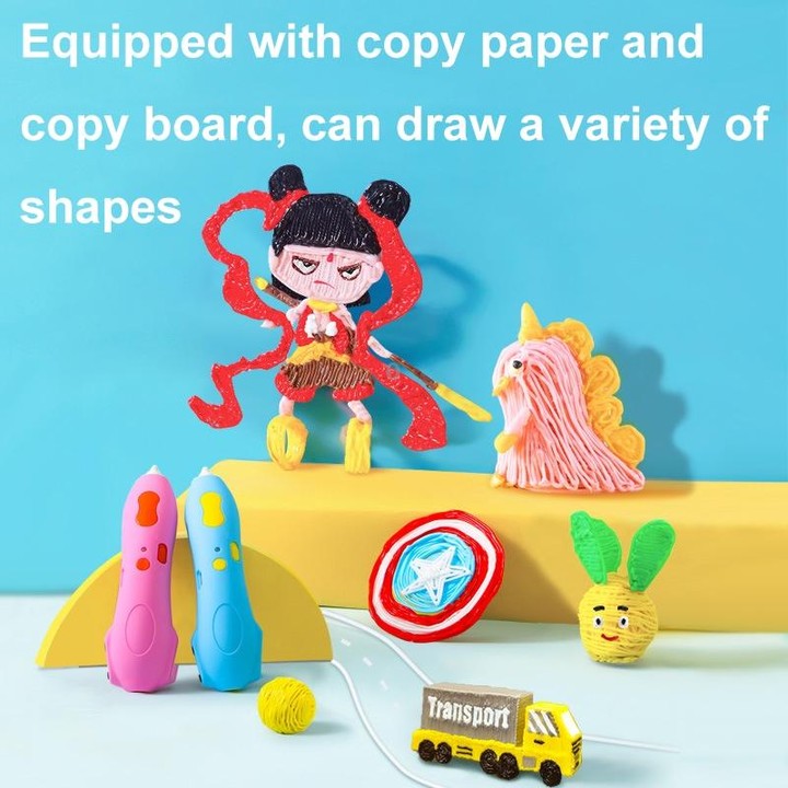 Infrared Sensing Low-temperature 3D Printing Pen Children DIY Graffiti Painting Pen(1000 mAh-Pink)