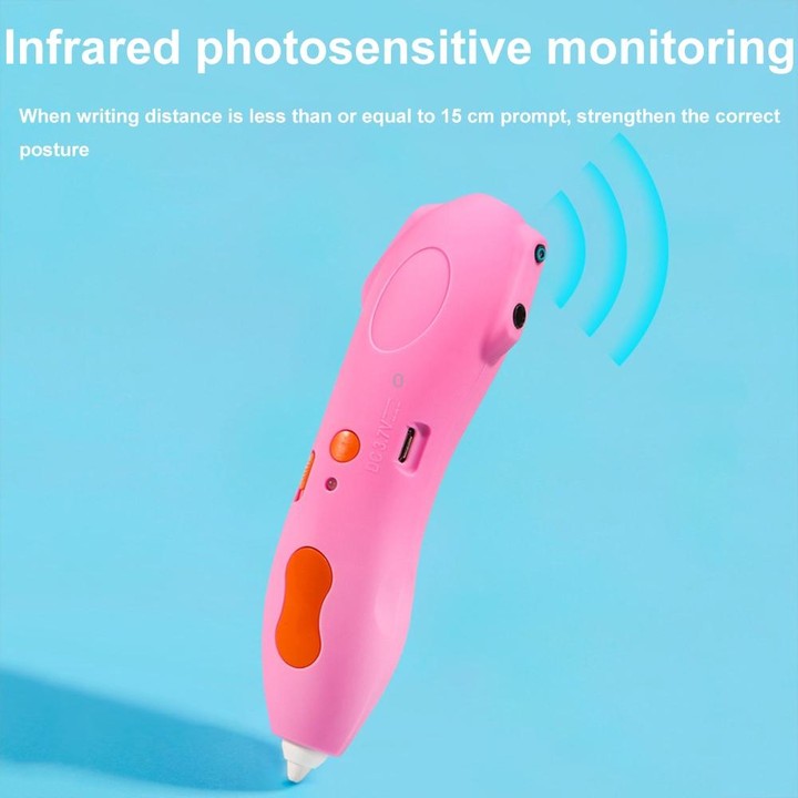 Infrared Sensing Low-temperature 3D Printing Pen Children DIY Graffiti Painting Pen(1000 mAh-Pink)
