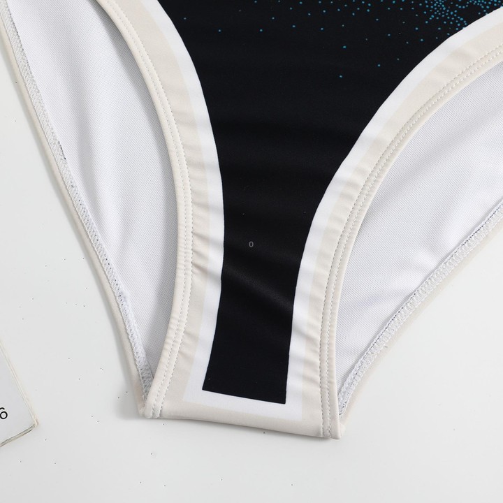 Retro Pattern One-Piece Hot Spring Outdoor Swimsuit Set, Size: S(Crane)