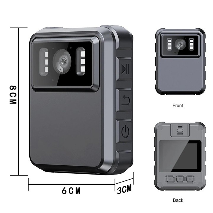 L9 1080P 2.0 Inch IPS Screen Video Recorder With Back Clip IP65 Waterproof Mini Camcorders