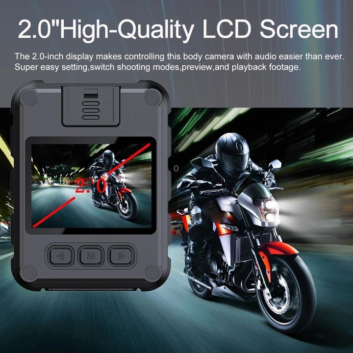 L9 1080P 2.0 Inch IPS Screen Video Recorder With Back Clip IP65 Waterproof Mini Camcorders