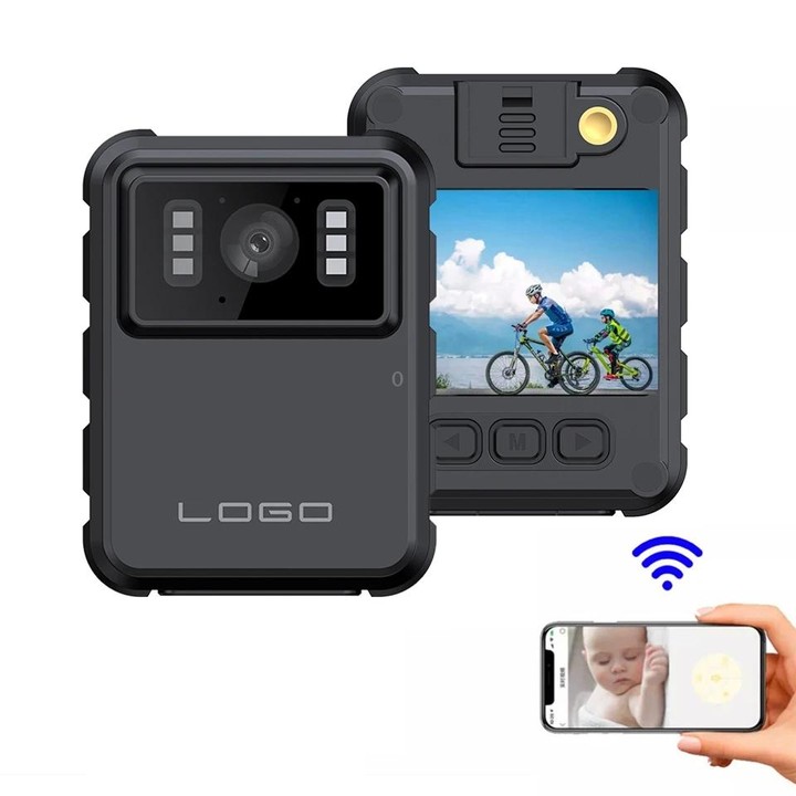 L9 2K WIFI Version 2.0 Inch IPS Screen Video Recorder With Back Clip IP65 Waterproof Mini Camcorders