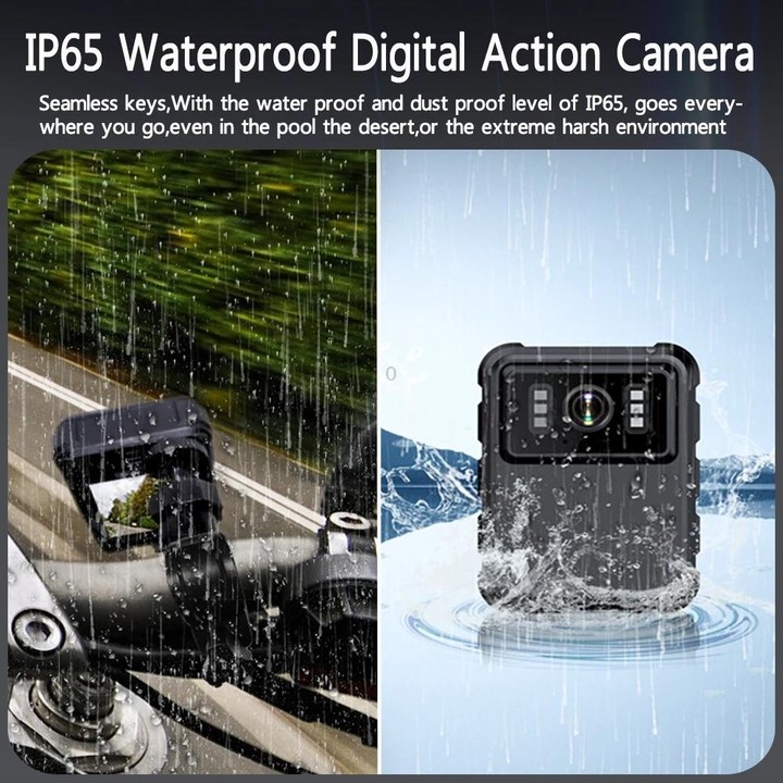 L9 2K WIFI Version 2.0 Inch IPS Screen Video Recorder With Back Clip IP65 Waterproof Mini Camcorders