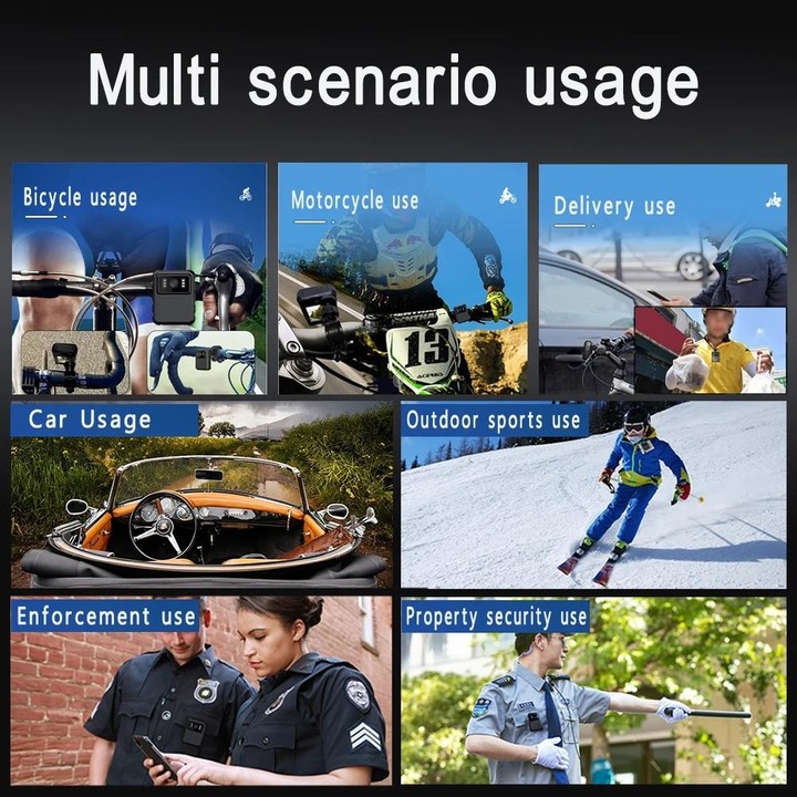 L9 2K WIFI Version 2.0 Inch IPS Screen Video Recorder With Back Clip IP65 Waterproof Mini Camcorders