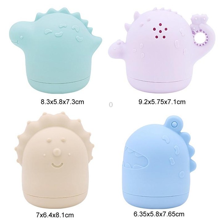 Baby Bathroom Bath Toy Children Water Play Sprinkler Water Floating Toy, Style: Triceratops