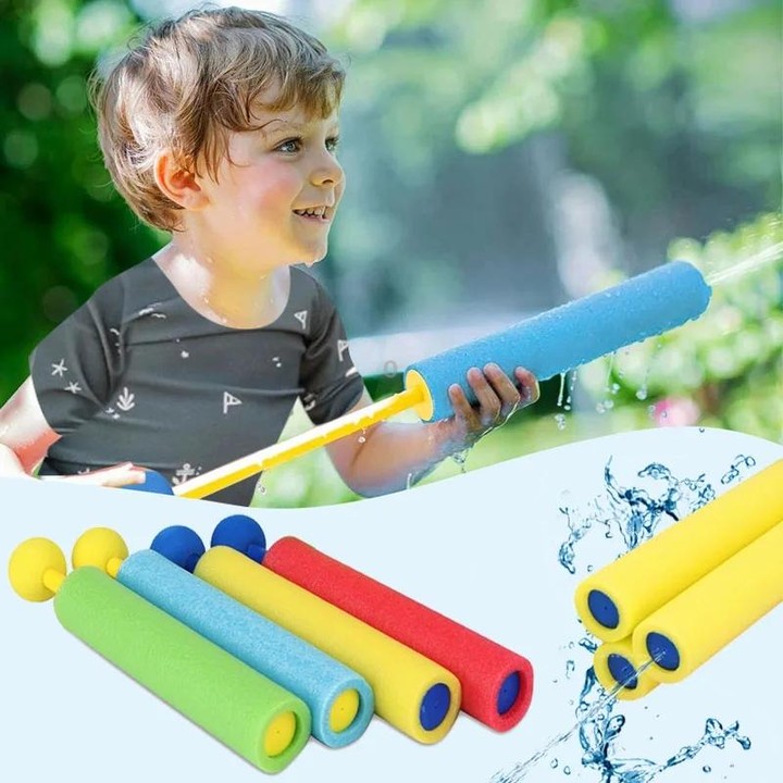 Summer EVA Pull-out Water Blaster Children Mini Foam Outdoor Beach Water Cannon Toy(Random Color)
