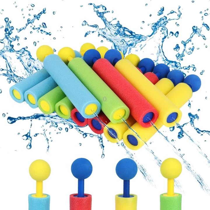 Summer EVA Pull-out Water Blaster Children Mini Foam Outdoor Beach Water Cannon Toy(Random Color)
