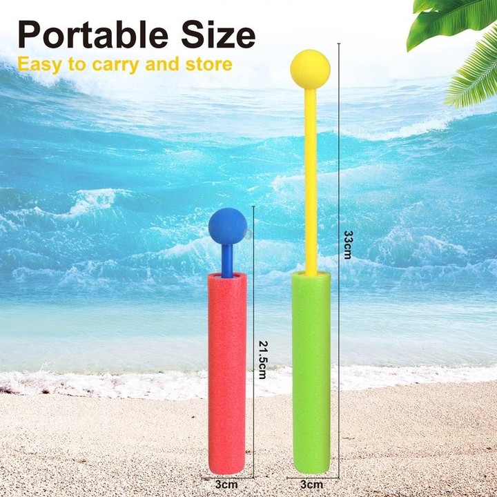 Summer EVA Pull-out Water Blaster Children Mini Foam Outdoor Beach Water Cannon Toy(Random Color)