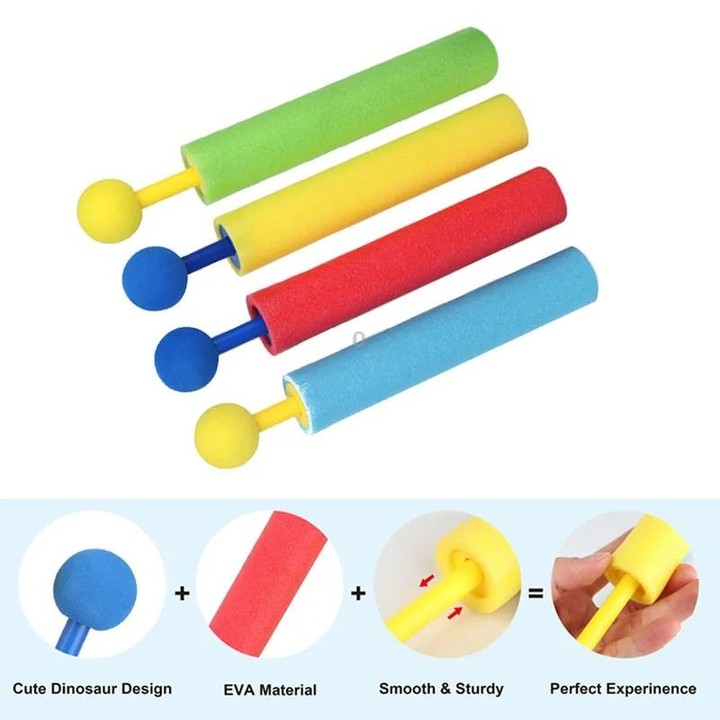 Summer EVA Pull-out Water Blaster Children Mini Foam Outdoor Beach Water Cannon Toy(Random Color)
