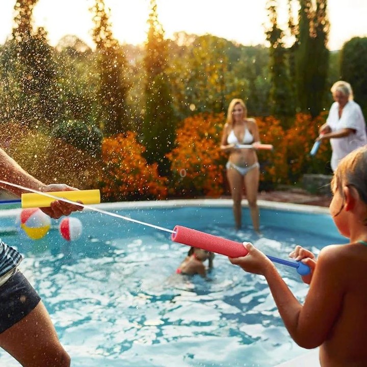 Summer EVA Pull-out Water Blaster Children Mini Foam Outdoor Beach Water Cannon Toy(Random Color)