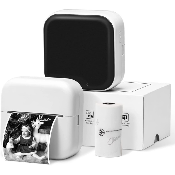 Phomemo M02X Inkless Pocket Printer Bluetooth Thermal Portable Sticker Maker Machine(White)