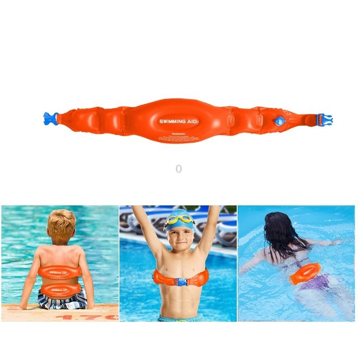 Swimming Auxiliary Belt Inflatable High Buoyancy Floaties for Swim Learning Beginners, Size: L