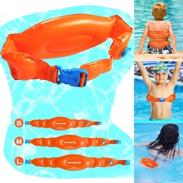 Swimming Auxiliary Belt Inflatable High Buoyancy Floaties for Swim Learning Beginners, Size: L