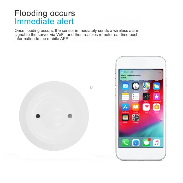 Zigbee Water Leak Detector Water Sensor Alarm Support Tuya APP / Google Assistant / Aleax / Yandex Alice