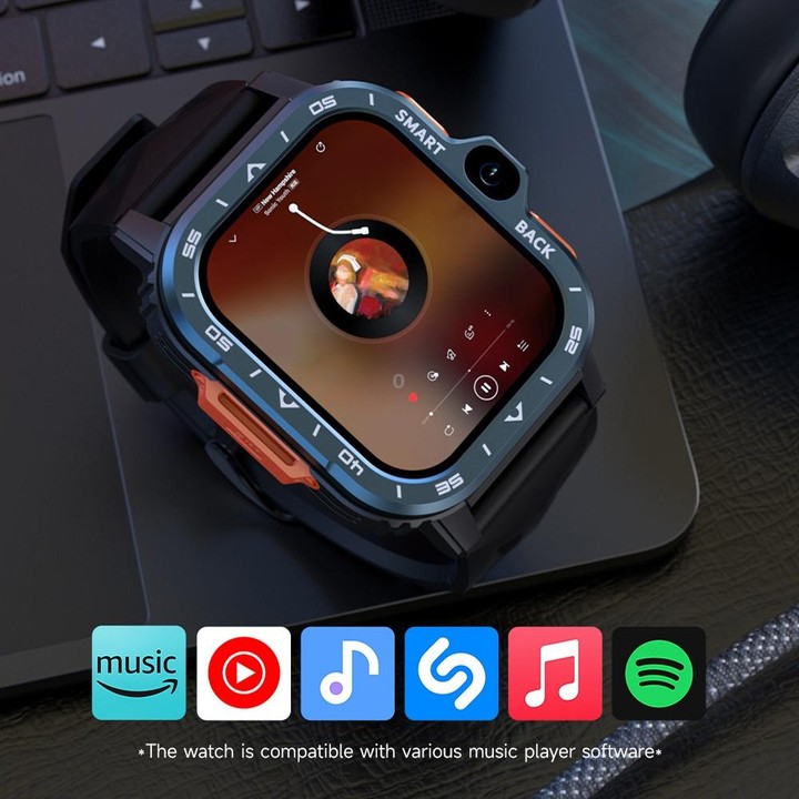LOKMAT APPLLP 4 MAX 2.02-inch Android 8.1 Full Network Wifi Card Bluetooth Smart Watch(Silver)