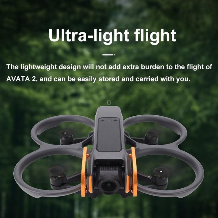 For DJI Avata 2 CQT Aluminum Alloy Drone Gimbal Lens Anti-collision Bumper(Orange)