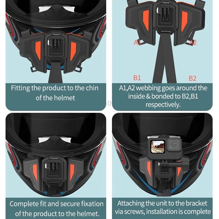 TELESIN GP-HBM-MT2 Universal Helmet Mount Holder For Sports Camera