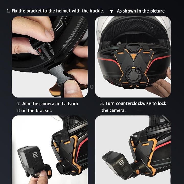 Magnetic Quick Release Motorcycle Helmet Chin Stand Mount For Action Camera