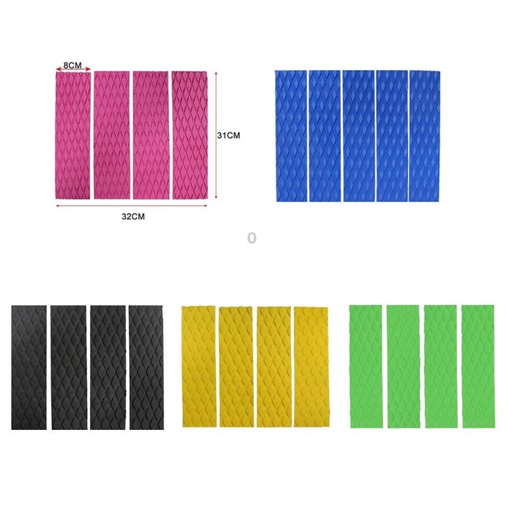 4pcs /Set EVA Shortboard Surfboard Diamond Anti-skid Pad(Yellow)