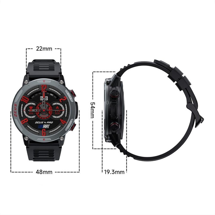 LOKMAT ZEUS4 PRO 1.43-Inch IP68 Waterproof Health Monitoring Bluetooth Call Smart Watch(Light Grey)